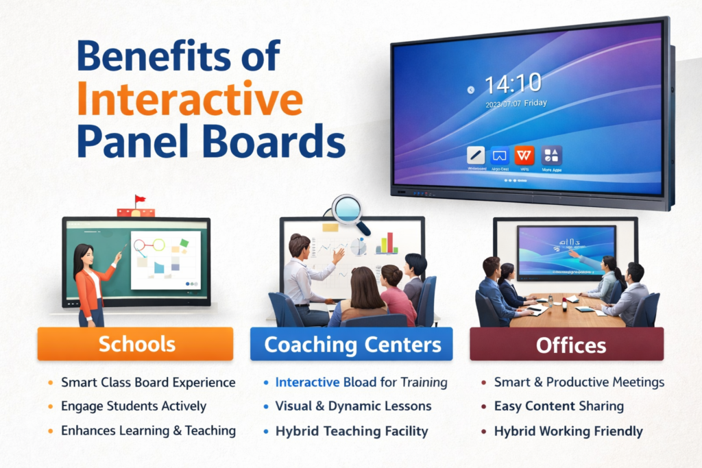 Interactive Board Se School, Coaching Aur Office Ko Kya Fayda Hota Hai?